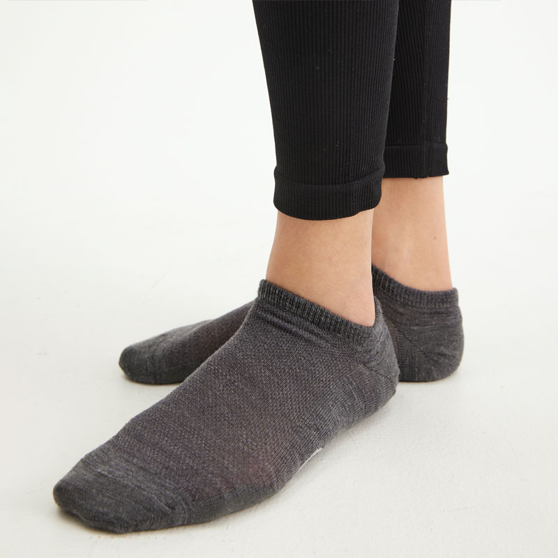 Wool LowCut Socks X2 Wm, Grey Melange1, hi-res