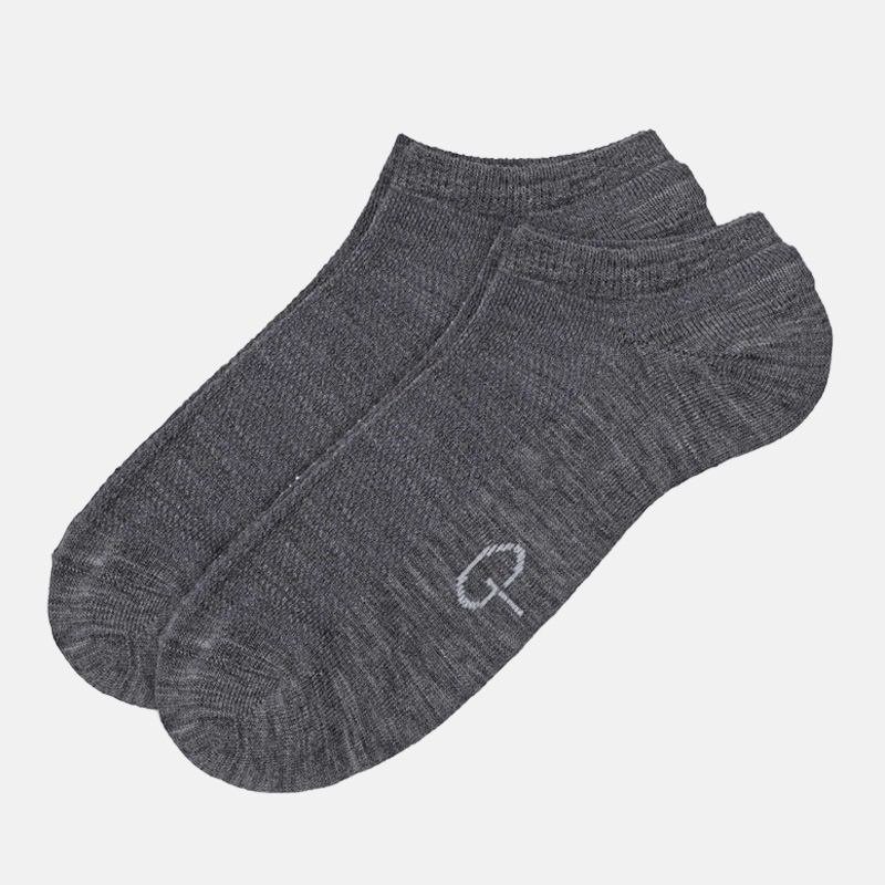 Merinovillaiset matalavartiset sukat 2-pack, Grey Melange1, hi-res