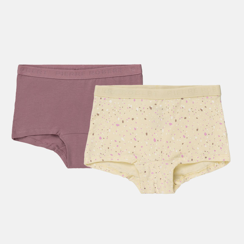 Cotton Hipster Jr Girl x2, Dusty Rose and Ivory, hi-res